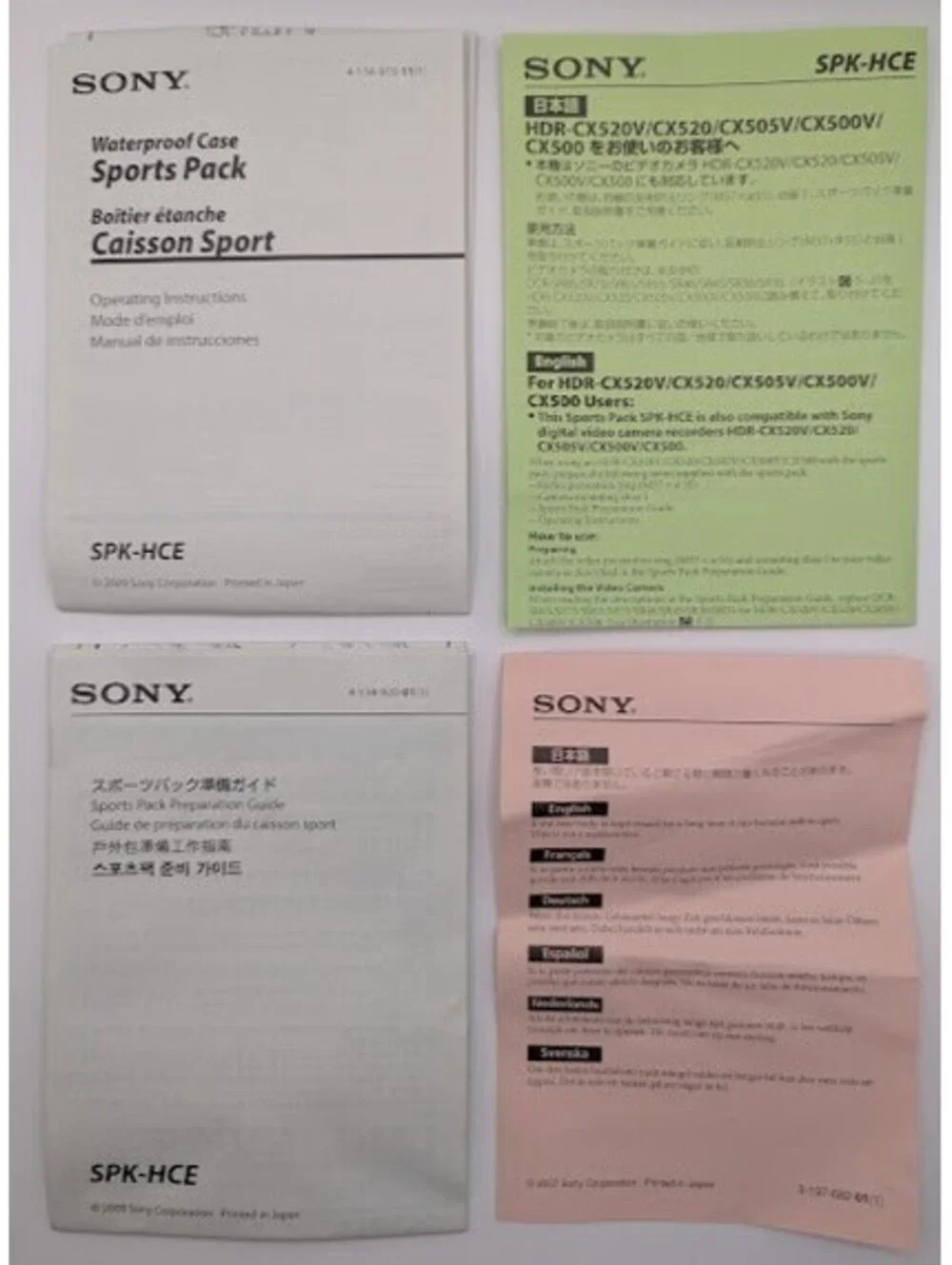 Sony spk-hce Sports Pack Waterproof Case Handycam Camcorder Adapters